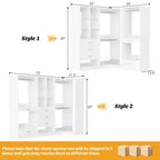 Système d'organisation de placard d'angle avec tiroirs et tringles, système de rangement en cubes pour dressing