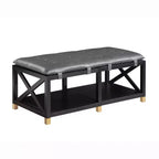 48,5 Silas Banc de rangement rectangulaire avec coussin amovible