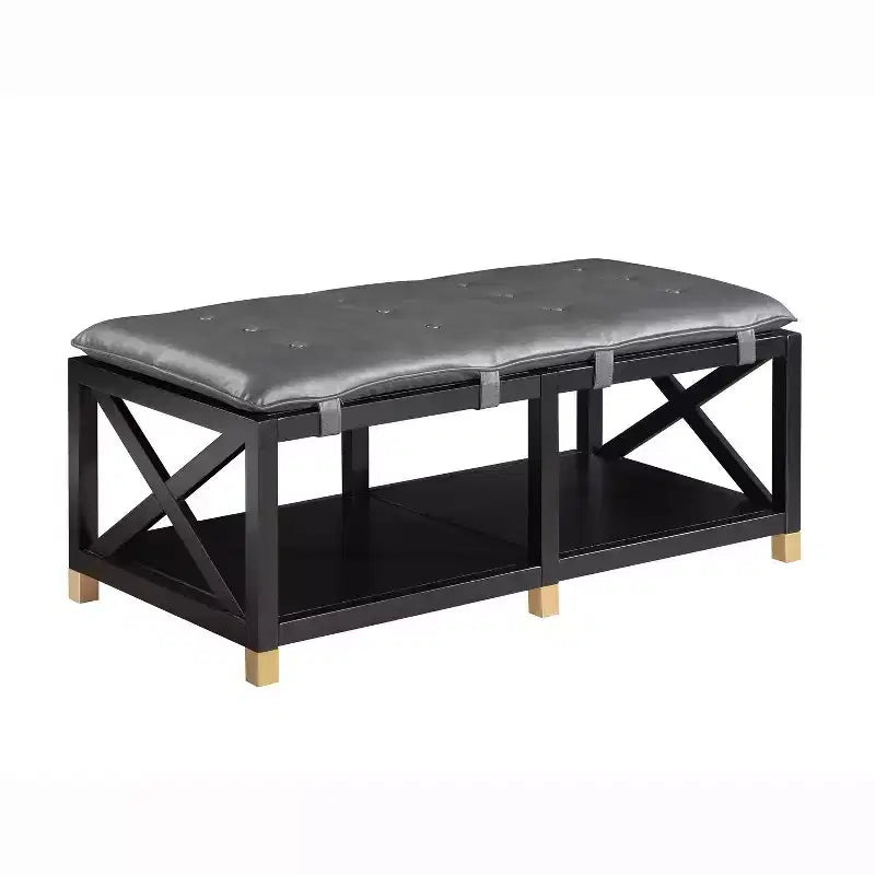 48,5 Silas Banc de rangement rectangulaire avec coussin amovible
