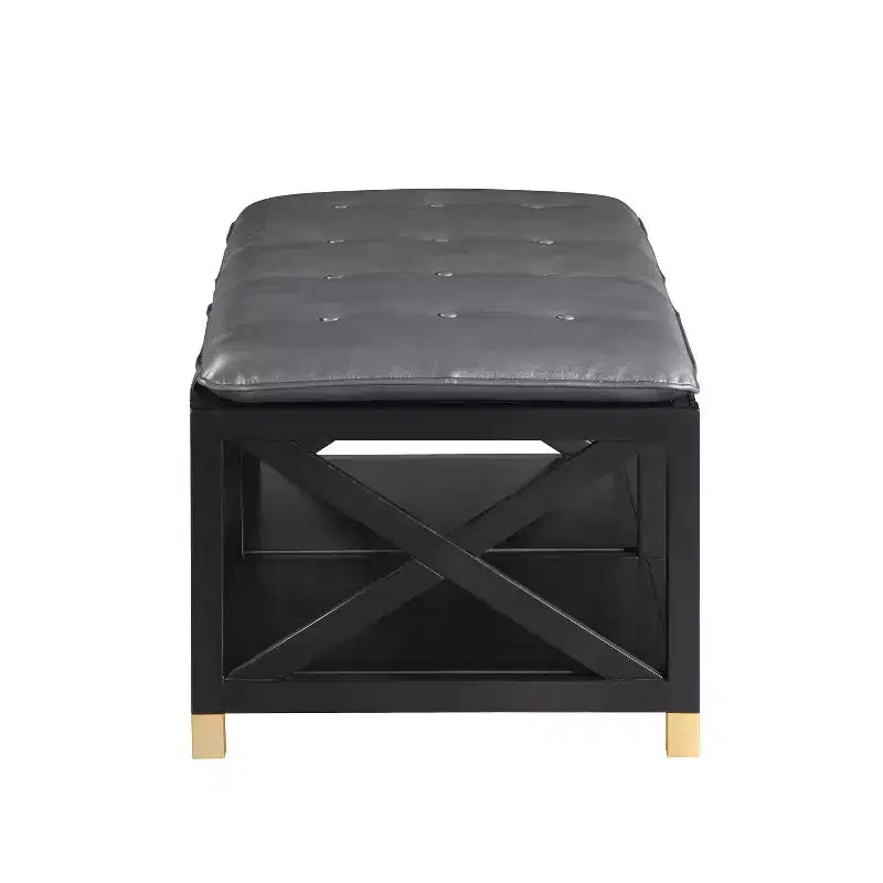 48,5 Silas Banc de rangement rectangulaire avec coussin amovible