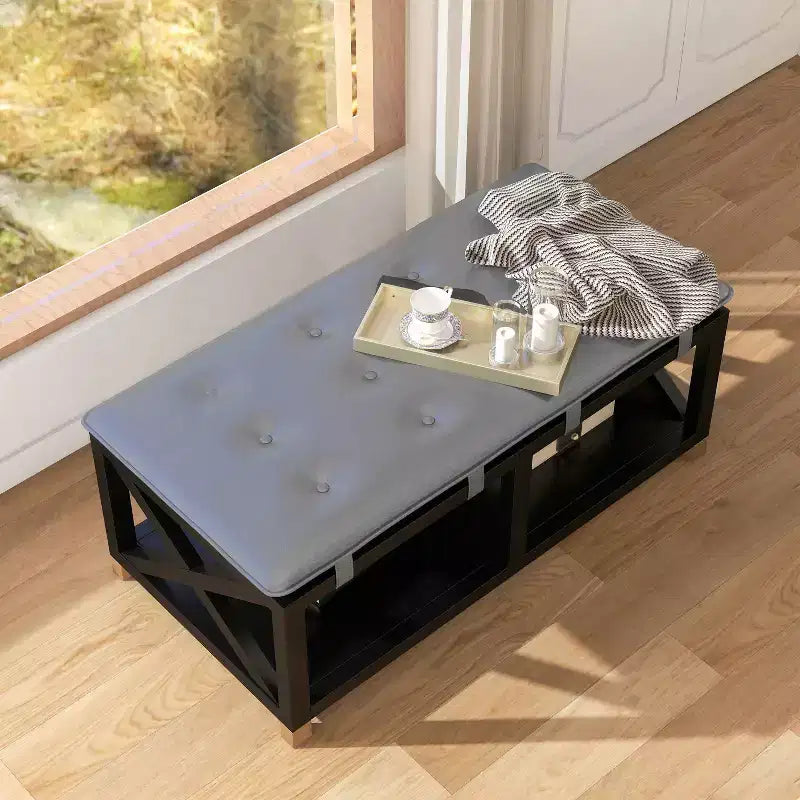 48,5 Silas Banc de rangement rectangulaire avec coussin amovible