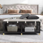 48,5 Silas Banc de rangement rectangulaire avec coussin amovible