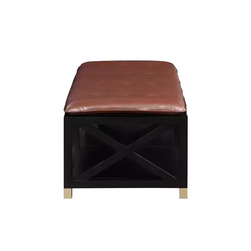 48,5 Silas Banc de rangement rectangulaire avec coussin amovible
