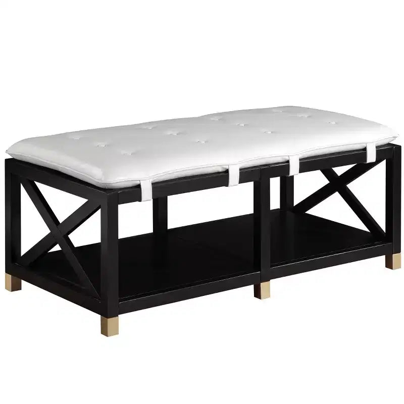 48,5 Silas Banc de rangement rectangulaire avec coussin amovible