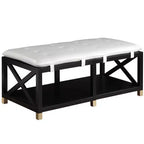 48,5 Silas Banc de rangement rectangulaire avec coussin amovible