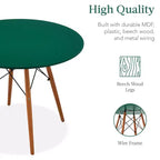 Ensemble de salle à manger compact mid-century moderne 5 pièces avec 4 chaises, pieds en bois