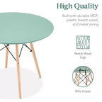 Ensemble de salle à manger compact mid-century moderne 5 pièces avec 4 chaises, pieds en bois
