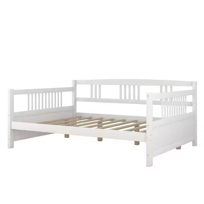 Lit de repos en bois pleine grandeur avec pied de support