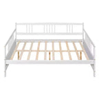 Lit de repos en bois pleine grandeur avec pied de support