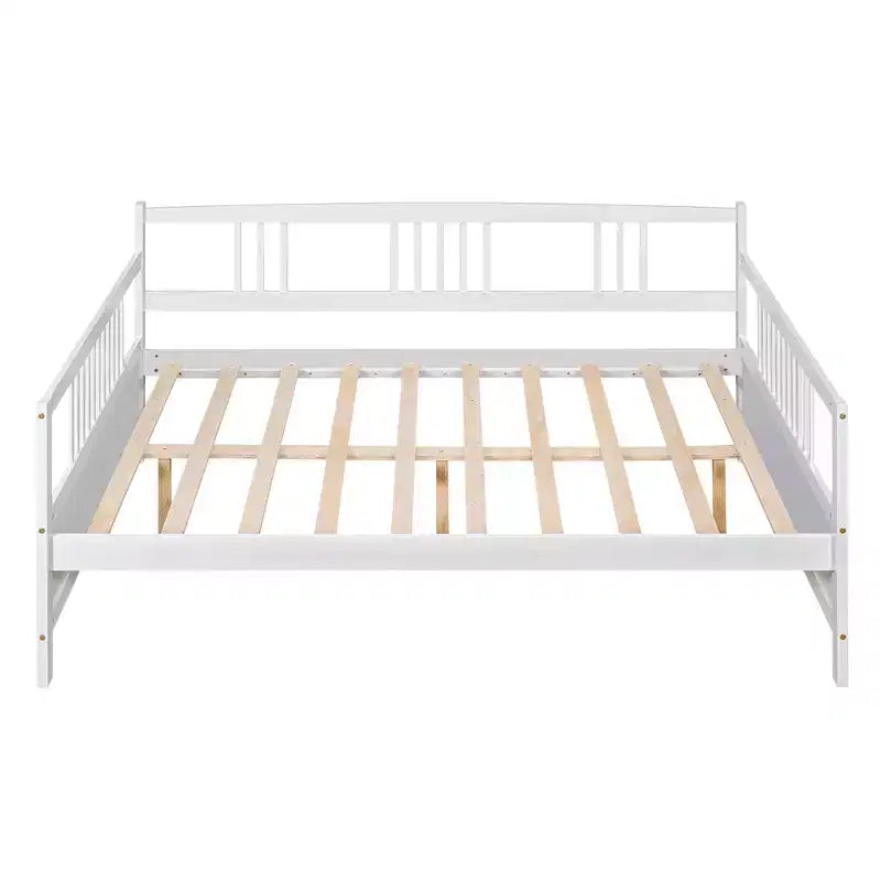 Lit de repos en bois pleine grandeur avec pied de support