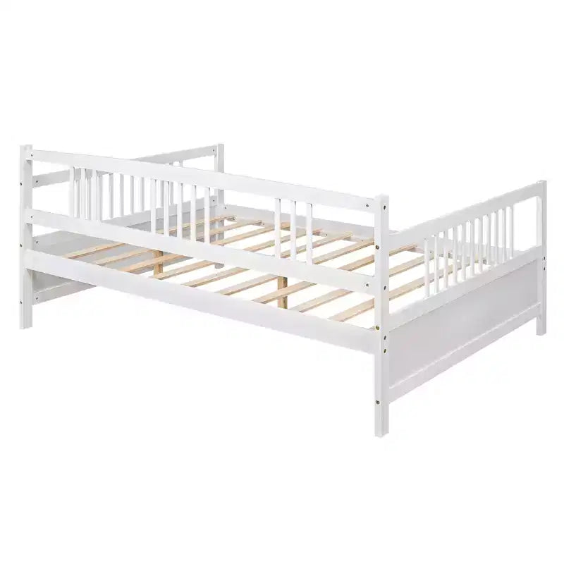 Lit de repos en bois pleine grandeur avec pied de support
