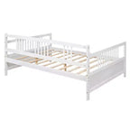 Lit de repos en bois pleine grandeur avec pied de support