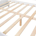 Lit de repos en bois pleine grandeur avec pied de support