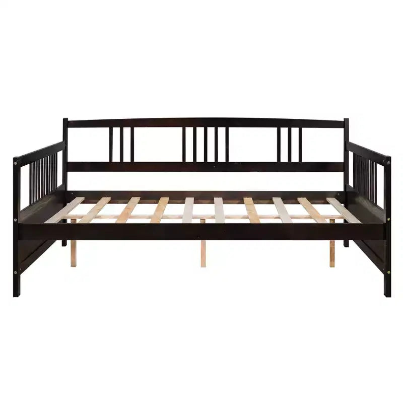 Lit de repos en bois pleine grandeur avec pied de support