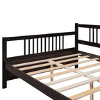 Lit de repos en bois pleine grandeur avec pied de support