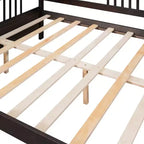 Lit de repos en bois pleine grandeur avec pied de support