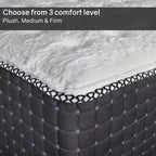 Matelas hybride à ressorts ensachés fermeté moyenne 14 pouces
