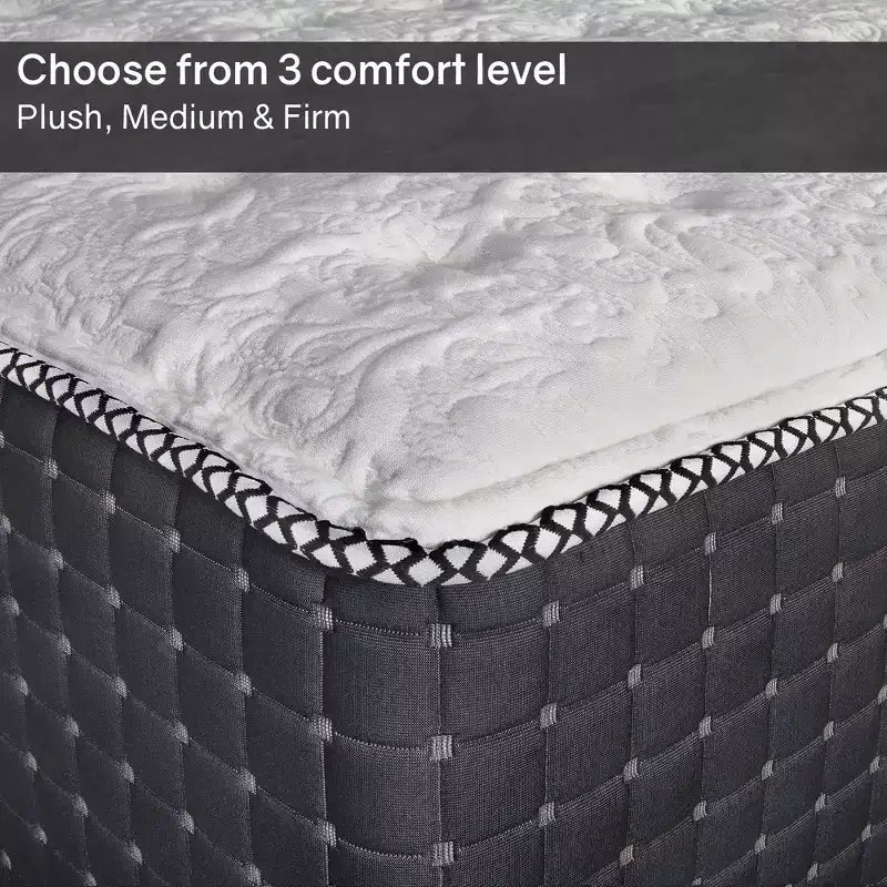 Matelas hybride à ressorts ensachés fermeté moyenne 14 pouces